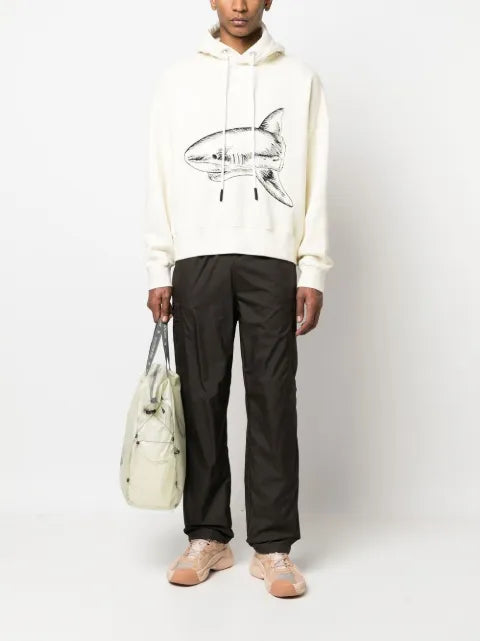 Palm Angels Broken Shark organic cotton hoodie
