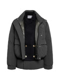 sacai padded panelled jacket