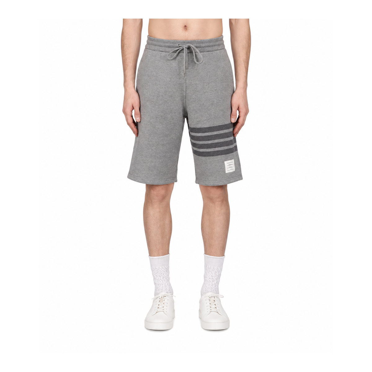 Thom Browne Style Four-Bar Sweatpants