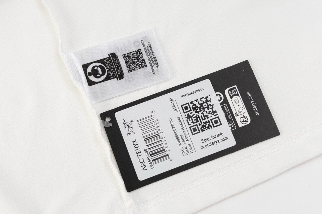 Arc'teryx Chest Bird Logo Back Marble‑Texture Fossil Bird SS T‑Shirt