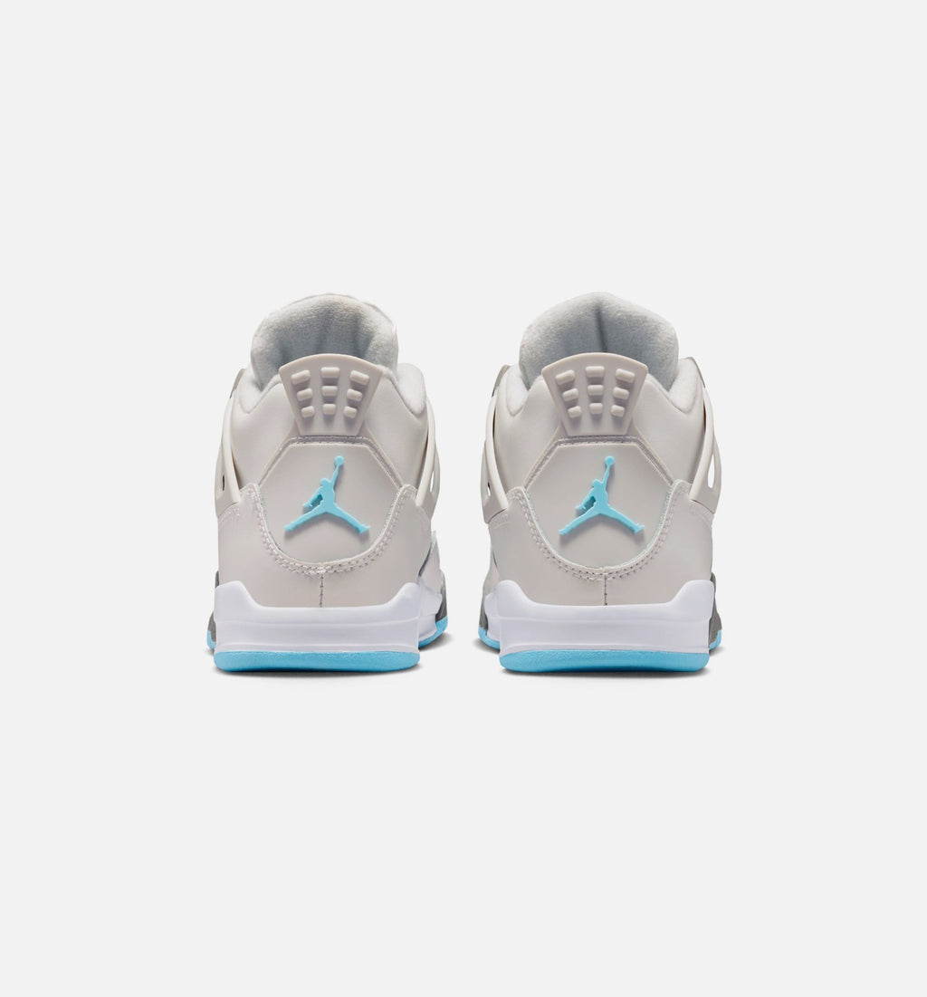Air Jordan 4 Retro Blue Chill Preschool Shoes - Photon Dust Blue Chill White Blue Tint