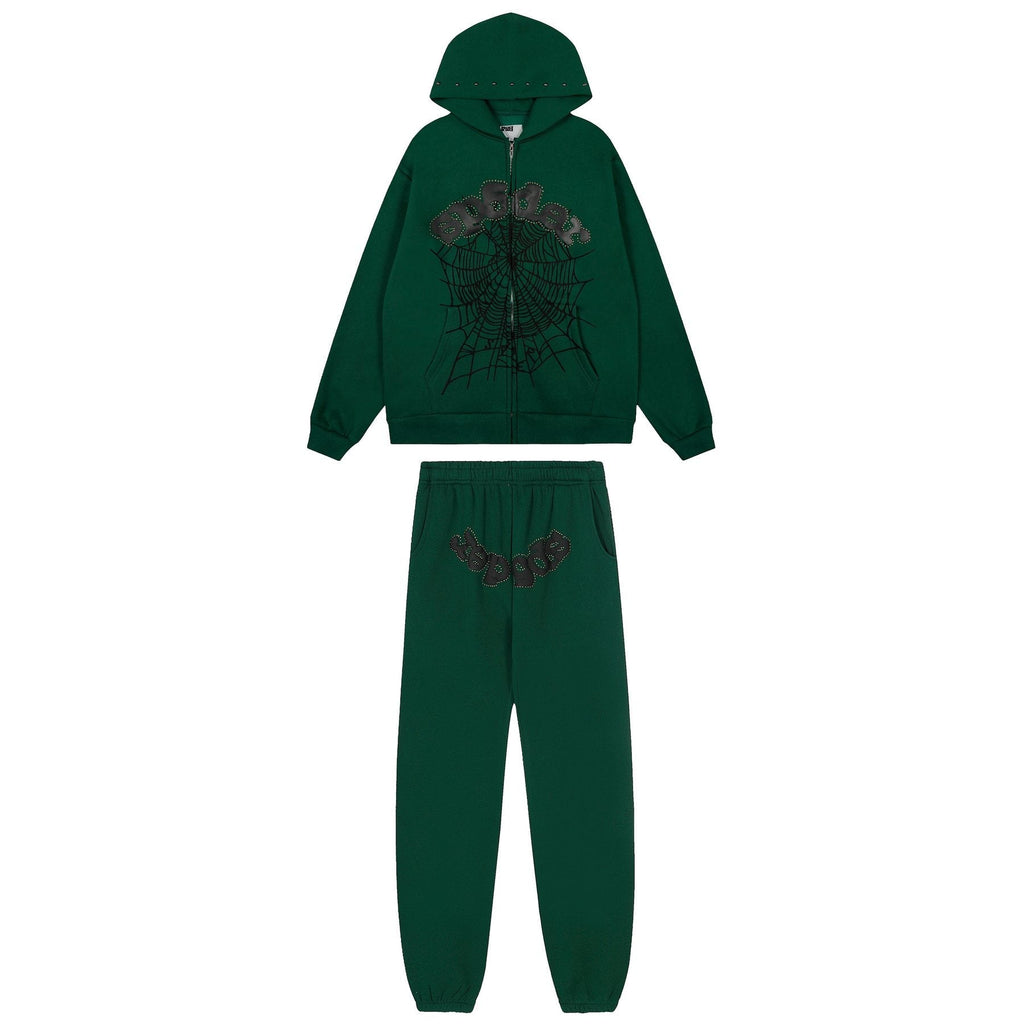 Sp5der Spiderweb Graphic Hoodie & Jogger Matching Set
