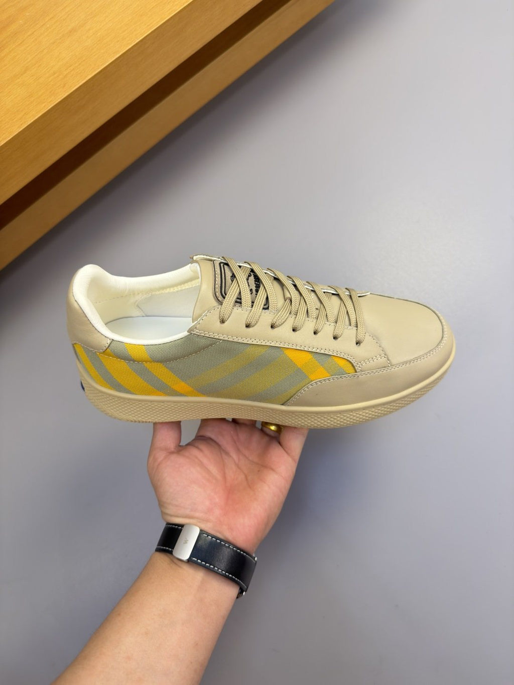 Burberry Paneled Low-Top Sneakers